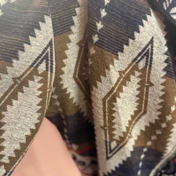 Boho Fringe Open Front Jacket - Multicolor Aztec - Picture 3 of 7